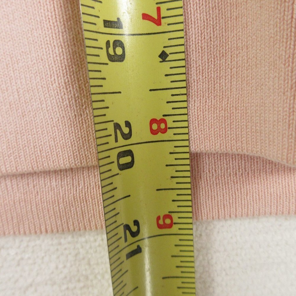 David Brooks Rib Knit Silk Shell Size MP Pink - Picture 7 of 8